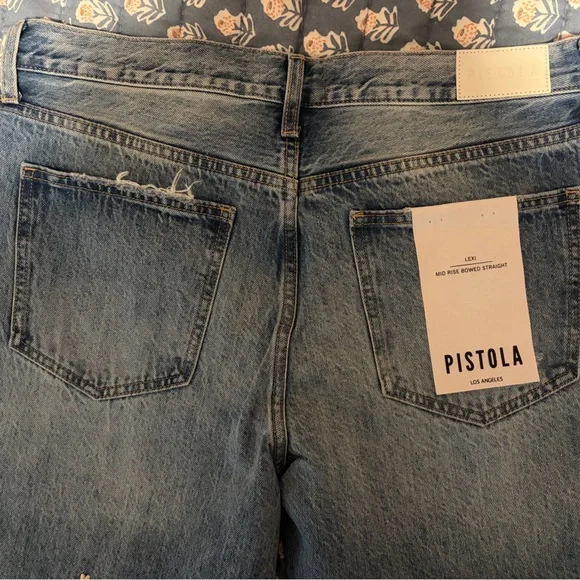 💗Pistola Lexi Confetti Heart Bowed Straight Jeans NWT • Size 26 💗 - Picture 10 of 10